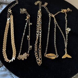 Elegant Gold Anklet Set